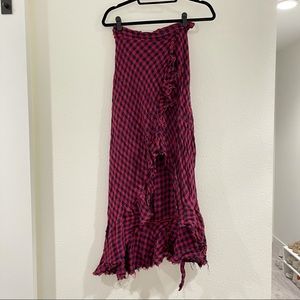 Planet blue wrap skirt